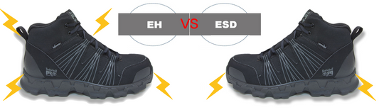 Electrical Hazard (EH) vs. Static Dissipative (ESD) and How to Care For ESD Footwear